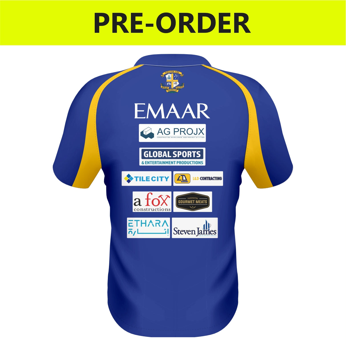 Custom Royal Blue Polo back design preview XCD Sports.