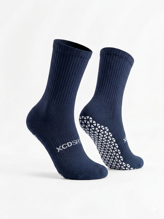 Navy Crew Grip Socks - 3 Pack