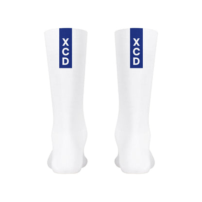 XCD Sports Crew Sports Sock - White/Royal